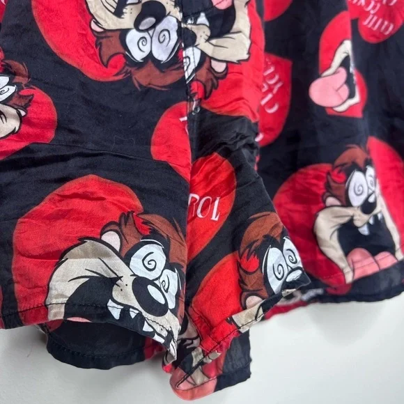 Vintage Disney Silk Boxer Shorts Tasmanian Devil Print Hearts Valentines XL - Picture 5 of 11